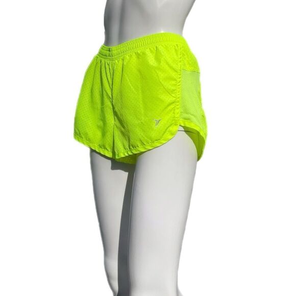Old Navy Neon Yellow Mesh Running Shorts - Picture 2 of 8